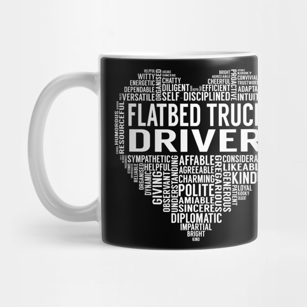 Flatbed Truck Driver Heart by LotusTee